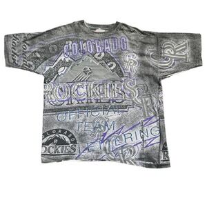 VTG 90’s Colorado Rockies MLB Baseball‎ AOP All Over Print Single Stitch Large